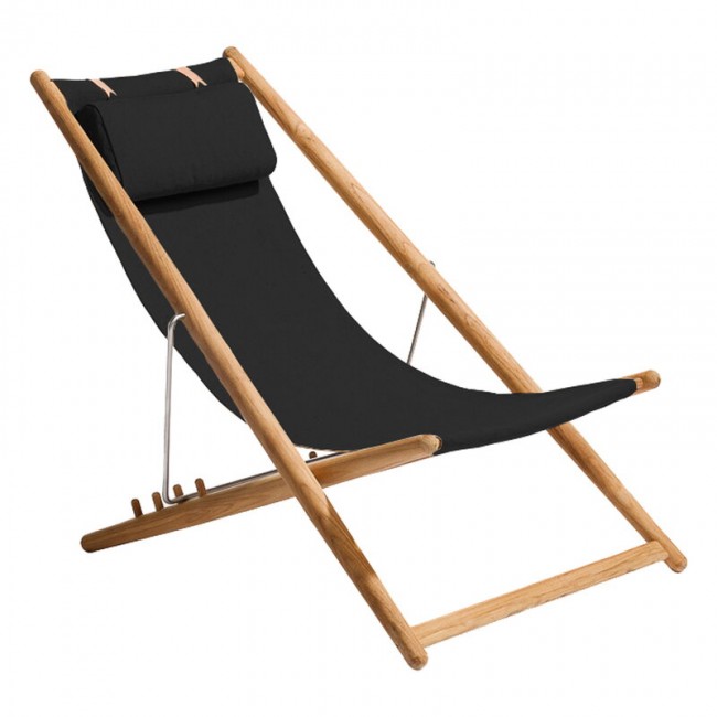 Skargaarden H55 easy 의자 teak - 블랙 Agora SNH55-T-BA