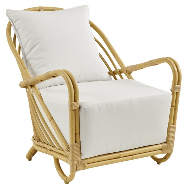 Sika-Design 샬롯NBORG Exterior 의자 네츄럴 - 화이트 SSAJ-E28-NU-AJ-E28CRY