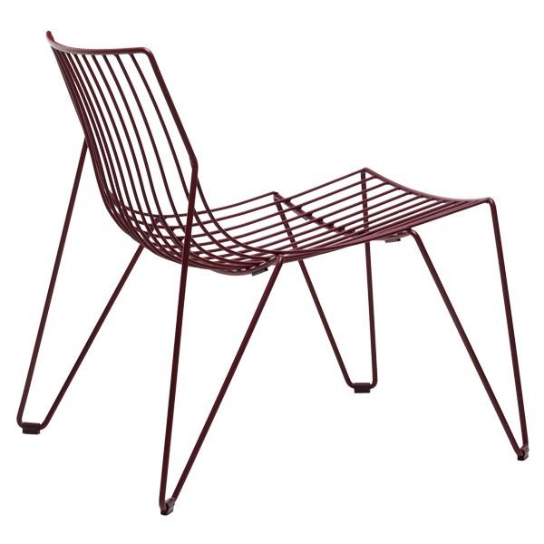 Massproductions Tio lounge 의자 burgundy MRTI0204