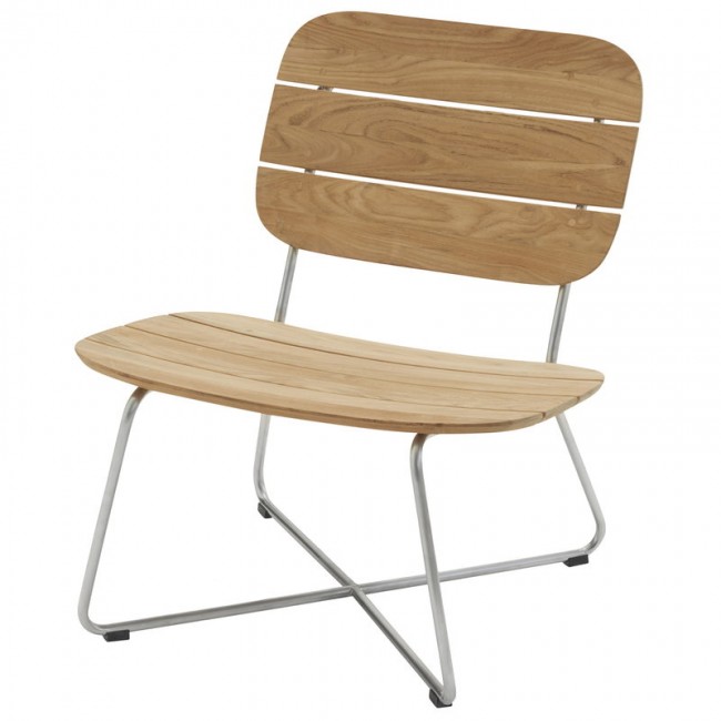 SKAGERAK 스카게락 Lilium lounge 의자 teak - 스테인리스 스틸 SR1420070