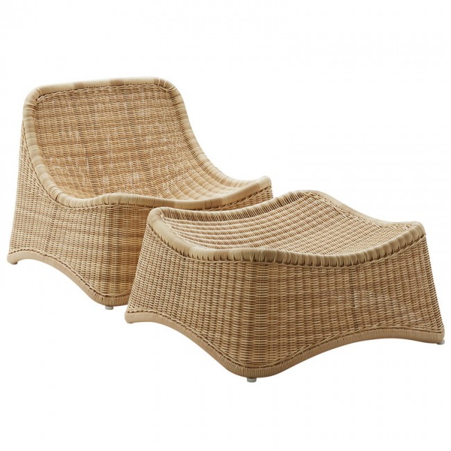 Sika-Design Chill Exterior lounge 의자 with ottoman SSND-E25