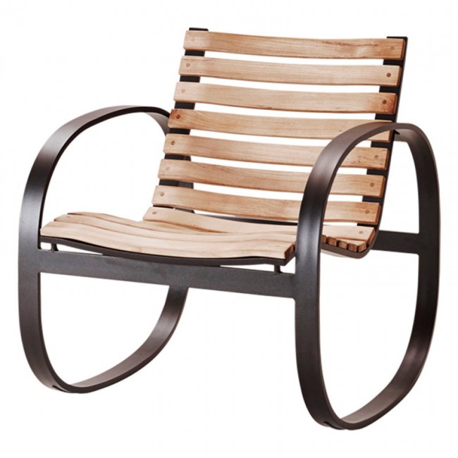 CANE-LINE 케인 라인 Parc rocking 의자 teak - lava grey CL11468TAL