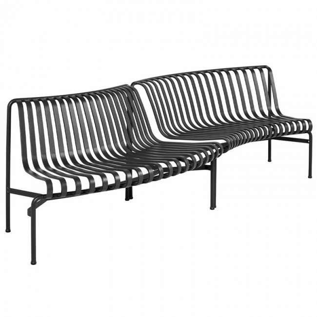 HAY 헤이 Palissade Park 다이닝 bench in-out set of 2 앤트러사이트 HA943201-100
