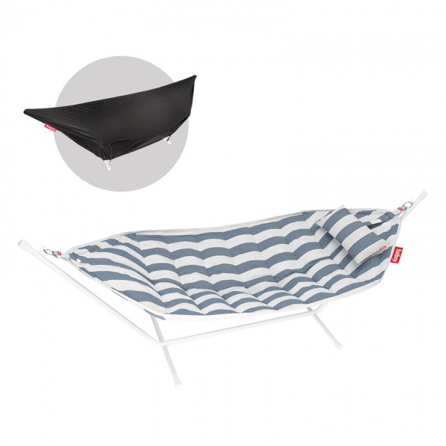 FATBOY Headdemock Superb Deluxe 스트라이프 ocean 블루 - l.grey Fatboy Headdemock Superb Deluxe  stripe ocean blue - l.grey 13410