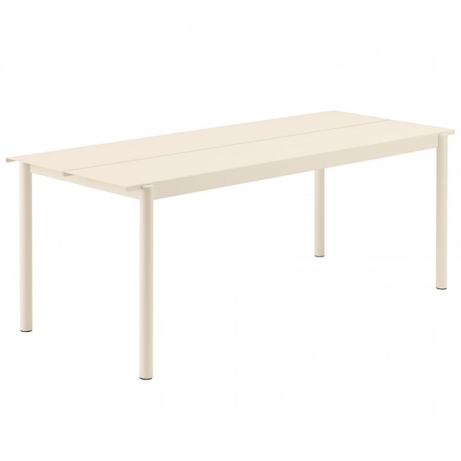 MUUTO 무토 Linear Steel 테이블 200 x 75 cm 오프 화이트 MU30912-30922