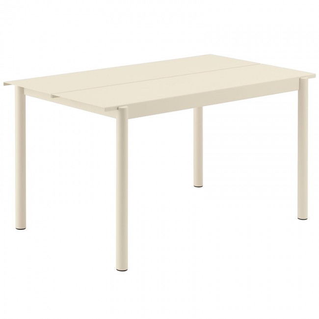 MUUTO 무토 Linear Steel 테이블 140 x 75 cm 오프 화이트 MU30902-30922