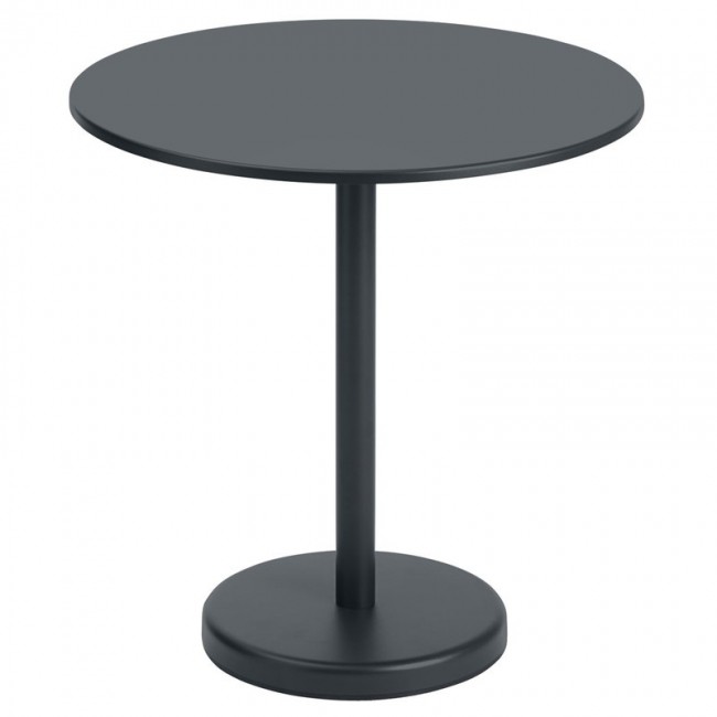 MUUTO 무토 Linear Steel Cafe 테이블 round 70 cm 블랙 MU31054