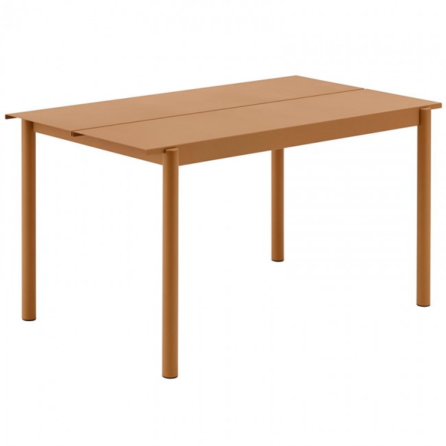 MUUTO 무토 Linear Steel 테이블 140 x 75 cm burnt 오렌지 MU30905-30925