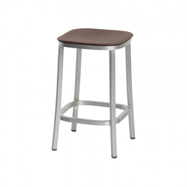 EMECO 에메코 1 Inch counter 스톨 aluminium - brown ECO-1INCH-24BROWN