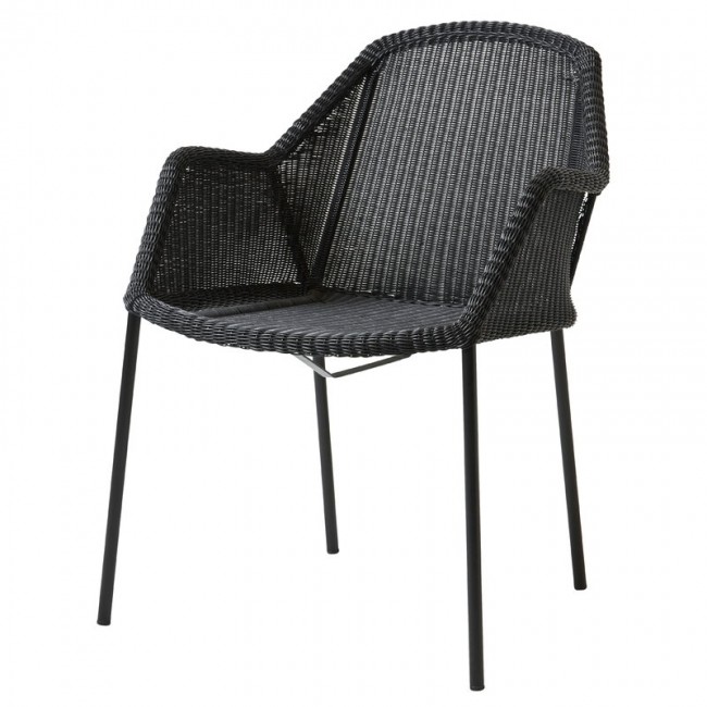 CANE-LINE 케인 라인 Breeze 다이닝 의자 stackable 블랙 CL5464LS