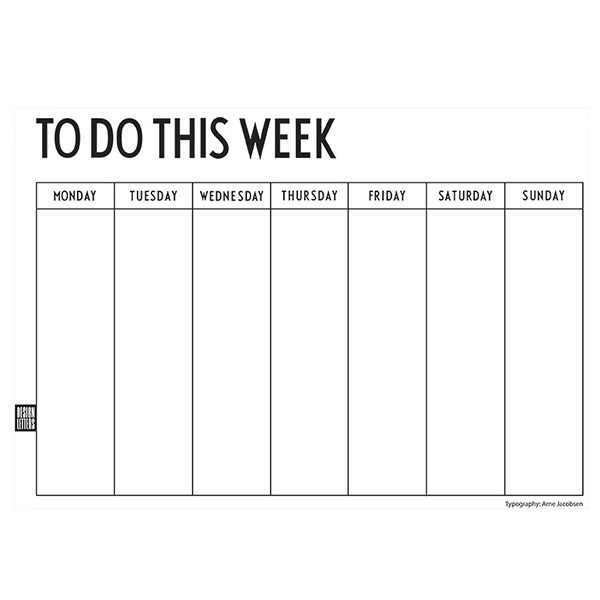 DESIGN LETTERS 디자인레터스 Weekly Planner DL70201601