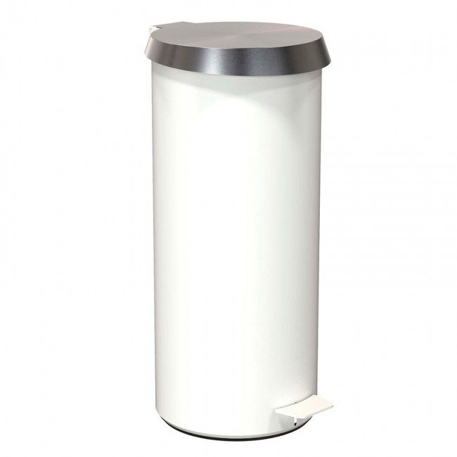 FROST 프로스트 페달 휴지통 550 brushed steel - 화이트 FRON3003-BW