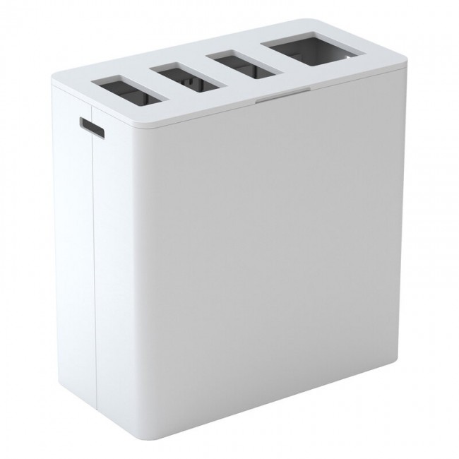 Niimaar Ecogrande Forever Bin recycling station 4 openings pure 화이트 NR030