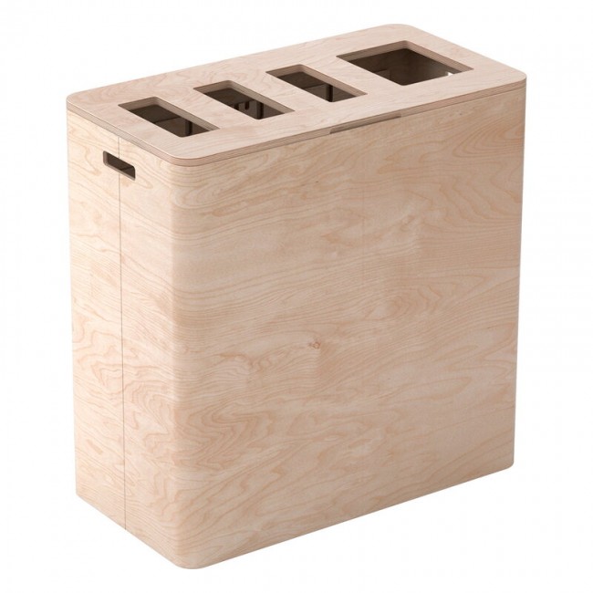 Niimaar Ecogrande Forever Bin recycling station 4 openings birch NR021
