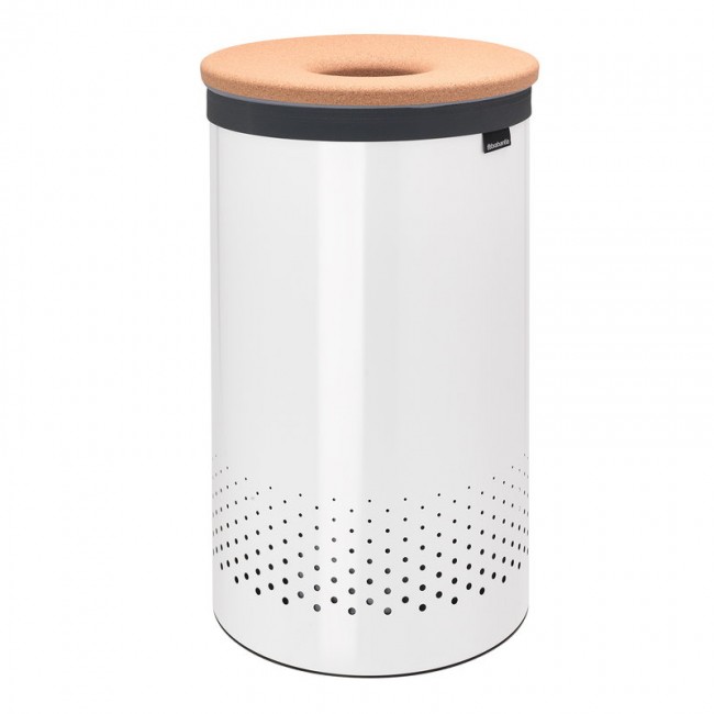 BRABANTIA 브라반티아 Laundry bin 60L 화이트 - cork lid BA104404