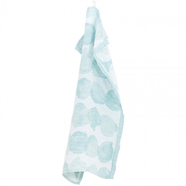 Lapuan Kankurit Sade hand towel 화이트 - 터쿼이즈 LT63554
