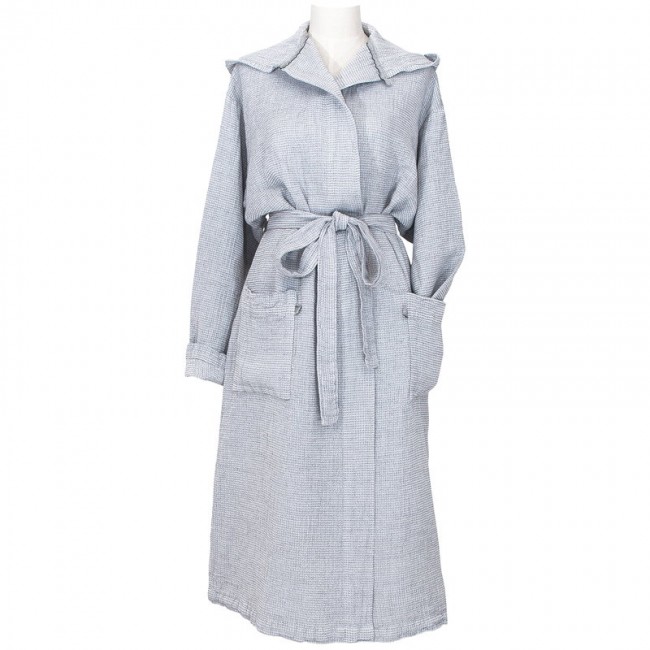 Lapuan Kankurit Terva BATH로브 with hood 화이트 - grey LT73576