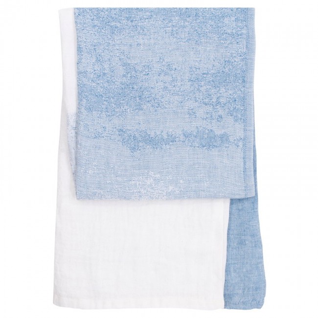 Lapuan Kankurit Saari giant towel 화이트 - 블루 LT63853