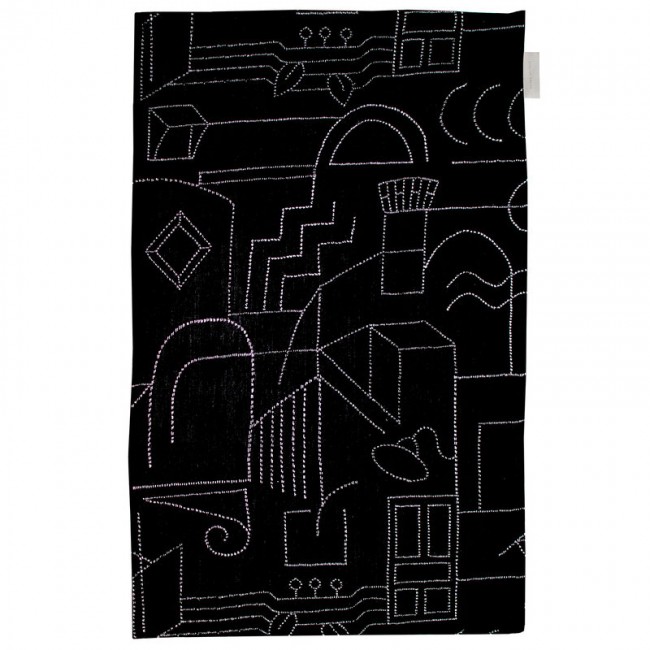 Saana ja Olli Unien 탈로 tea TOWEL/테이블매트 블랙 SOHMP10-9-BL-WH
