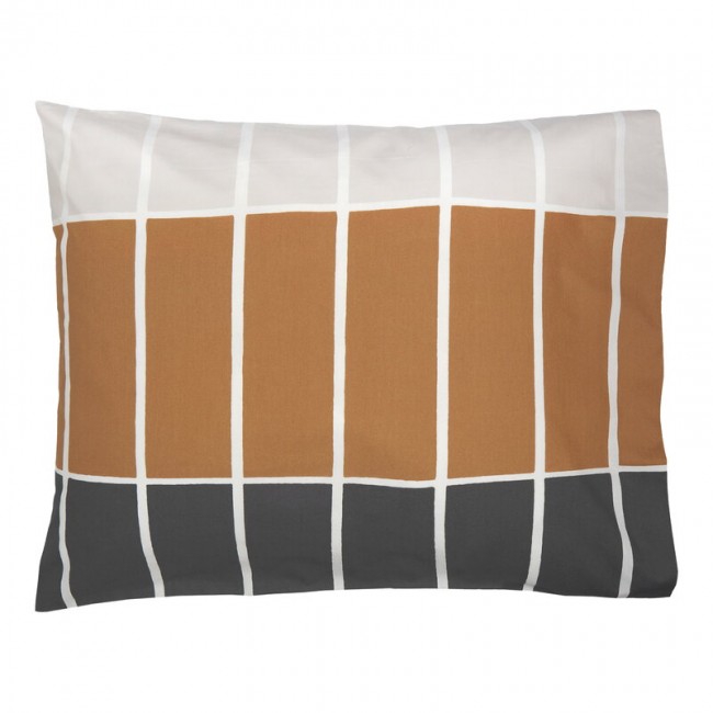 MARIMEKKO 마리메꼬 Tiiliskivi 베개커버 50 x 60 cm 다크 brown - beige 차콜 MA071806-889