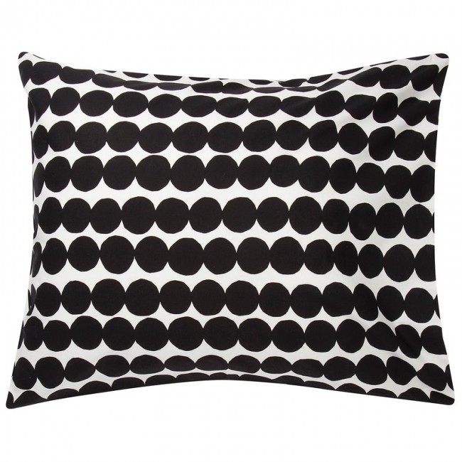 MARIMEKKO 마리메꼬 Rasymatto 베개커버 화이트 - 블랙 MA070581-190