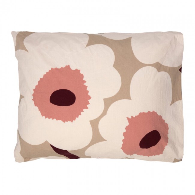 MARIMEKKO 마리메꼬 Unikko 베개커버 50 x 60 cm beige - 코튼 로즈 MA071797-887