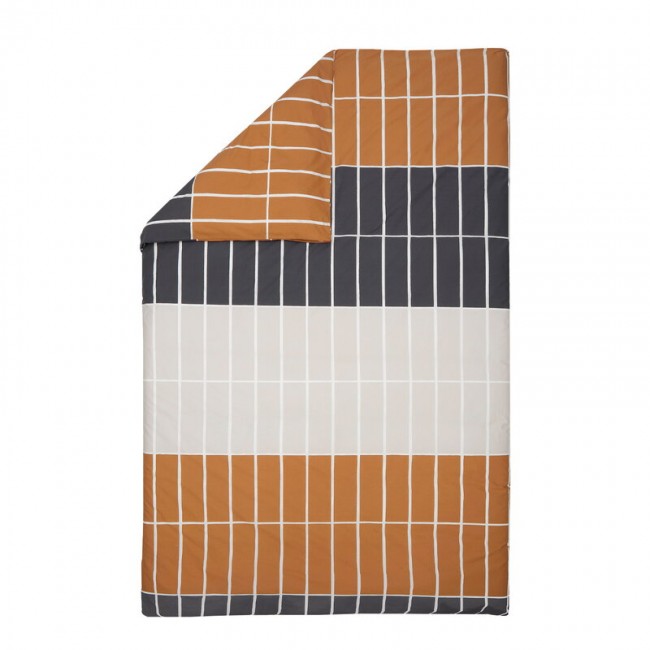MARIMEKKO 마리메꼬 Tiiliskivi duvet 커버 150 x 210 cm 다크 BROWN-BEIGE-차콜 MA071804-889