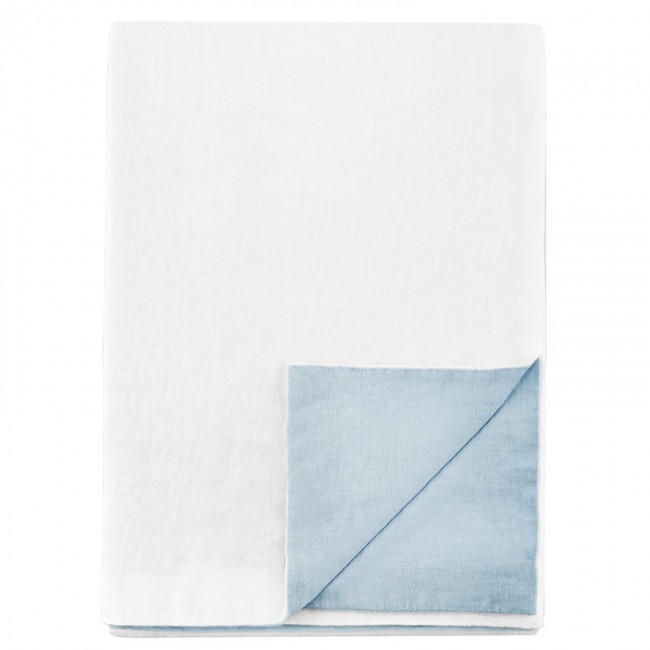 Langoe Duvet 커버 린넨 light 블루 - 화이트 LN1171035