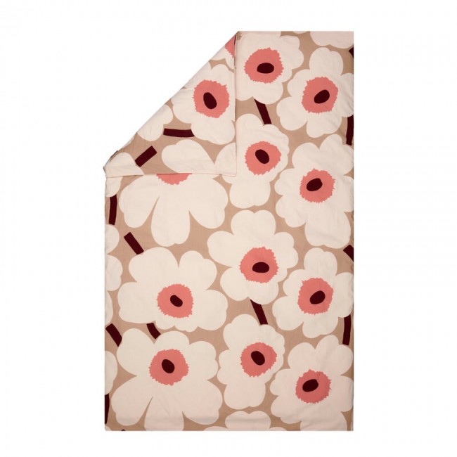 MARIMEKKO 마리메꼬 Unikko duvet 커버 150 x 210 cm beige - 코튼 로즈 MA071794-887