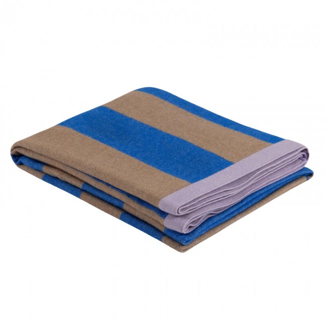 Hem 스트라이프 throw 130 x 180 cm 블루 - beige HE30540