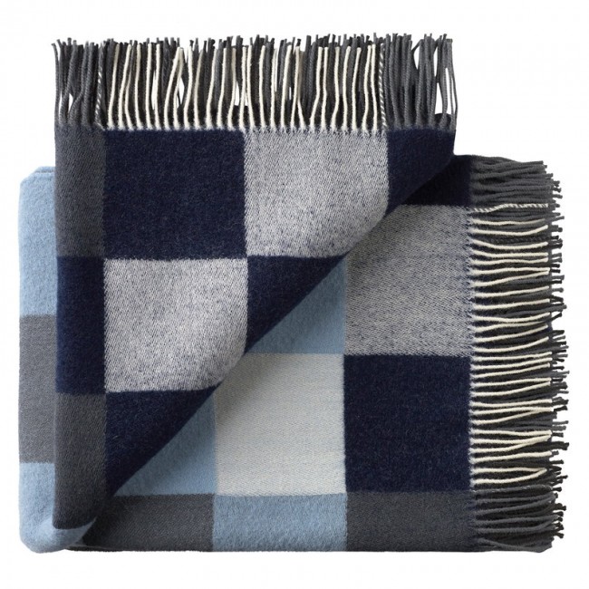 SILKEBORG ULDSPINDERI 실크EBORG Plain Beat throw muted 블루 RZ00-1151-1225