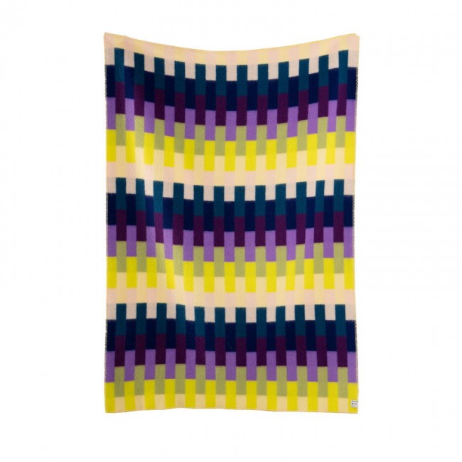 ROROS TWEED Roeros AEsmund Bold throw 200 x 135 cm 엘로우 - 블루 RTW4152-B