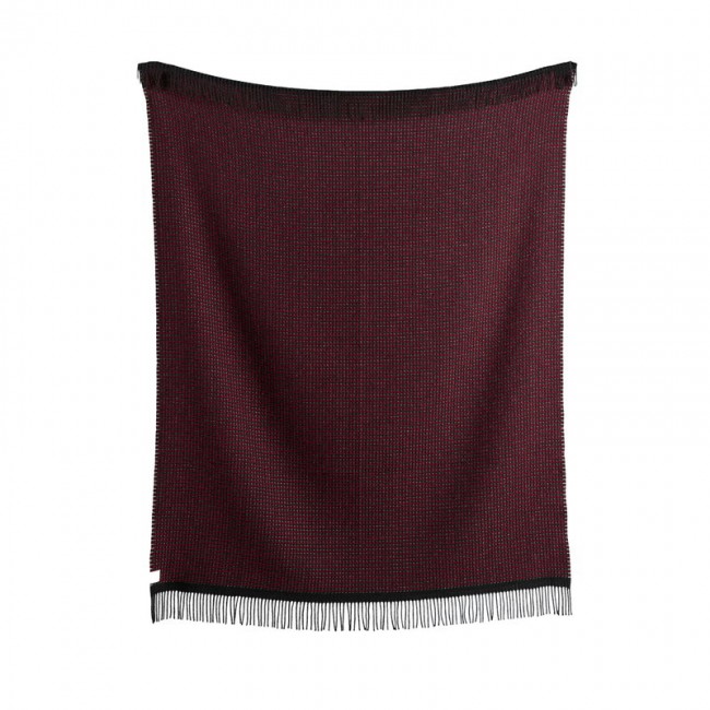 ROROS TWEED Roeros Lofoten throw 210 x 150 cm burgundy - mint RTW4553