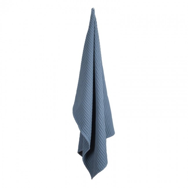 THE ORGANIC COMPANY ORIC Big Waffle towel and 담요 블랭킷 그레이 블루 RG1029-510