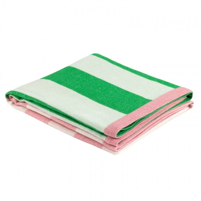Hem 스트라이프 throw 130 x 180 cm 핑크 - 그린 HE30541