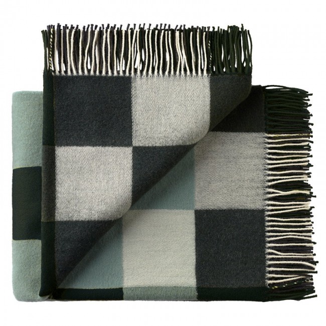 SILKEBORG ULDSPINDERI 실크EBORG Plain Beat throw 다크그린 RZ00-1151-1223