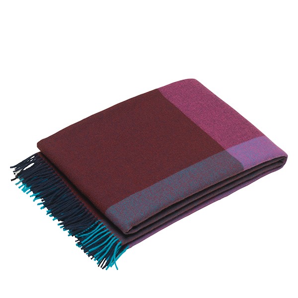 VITRA Colour Block 담요 블랭킷 블루 - 보르도 Vitra Colour Block blanket  blue - bordeaux 11749