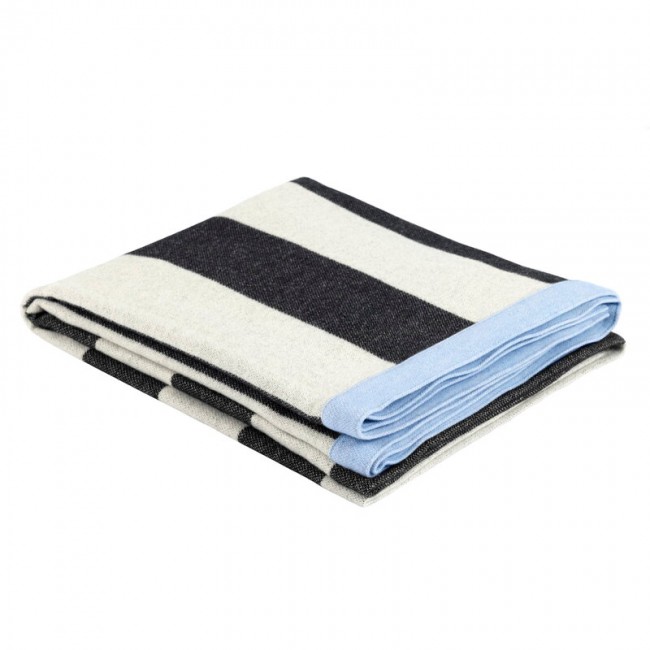 Hem 스트라이프 throw 130 x 180 cm 블랙 - 화이트 HE30539