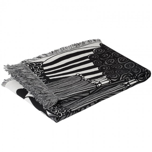 MARIMEKKO 마리메꼬 Siirtolapuutarha 담요 블랭킷 블랙 - 오프 화이트 MA69298-190
