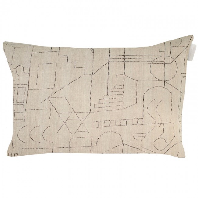 Saana ja Olli Unien 탈로 쿠션 커버 40 x 60 cm beige - 블랙 SOHMP10-31-BG-BL
