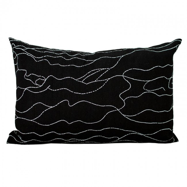 Saana ja Olli Rakkauden meri 쿠션 커버 40 x 60 cm 블랙 - 화이트 SOHMP13-31-BL-WH