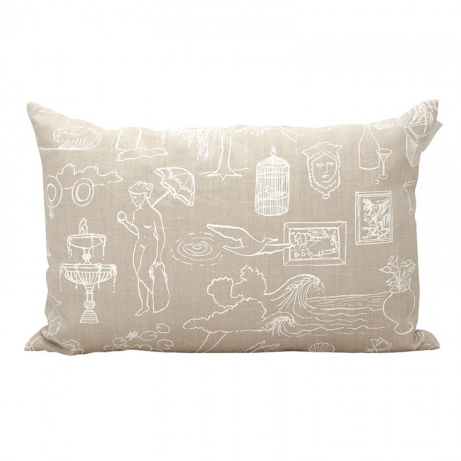 Saana ja Olli Mielenmaisemia 쿠션 커버 40 x 60cm beige - 화이트 SOHMP11-31-BG-WH