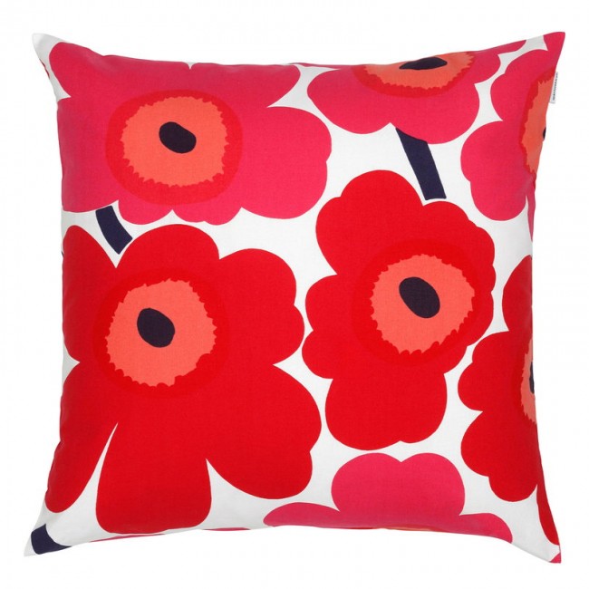 MARIMEKKO 마리메꼬 Pieni Unikko 쿠션 커버 50 x cm 화이트 - red MA064163-001