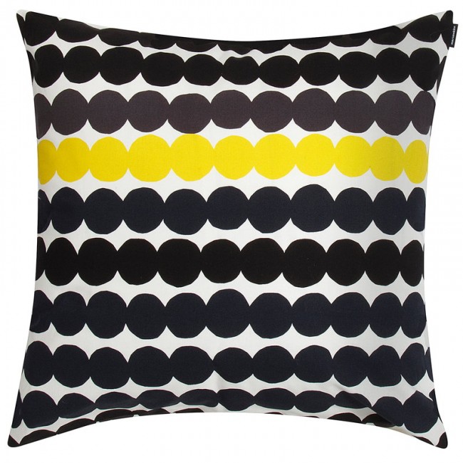 MARIMEKKO 마리메꼬 Rasymatto 쿠션 커버 화이트-블랙-GREY-엘로우 MA067371-191
