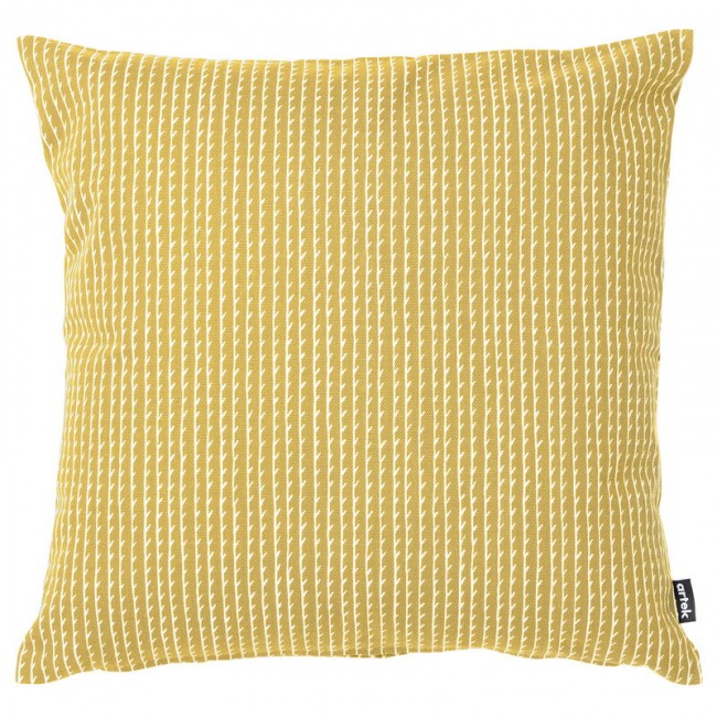 ARTEK Rivi 쿠션 커버 50 x 50 cm 캔버스 머스타드 - 화이트 Artek Rivi cushion cover  50 x 50 cm  canvas  mustard - white 11233