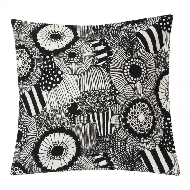 MARIMEKKO 마리메꼬 Pieni Siirtolapuutarha 쿠션 커버 오프 화이트-블랙 MA069943-190