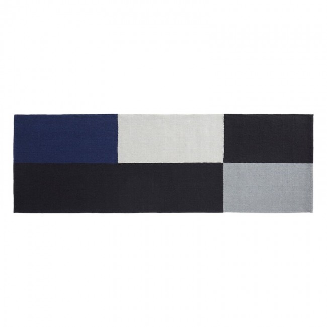 HAY 헤이 Ethan Cook Flat Works 러그 80 x 250 cm 블랙 and 블루 HA541388