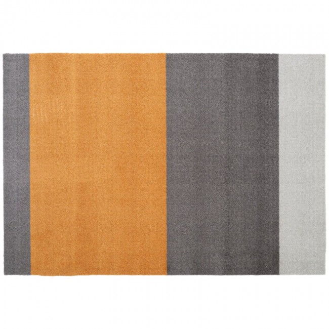 TICA COPENHAGEN 티카 코펜하겐 스트라이프S horizontal floor mat 90 x 130 cm grey - muted 엘로우 TC10011