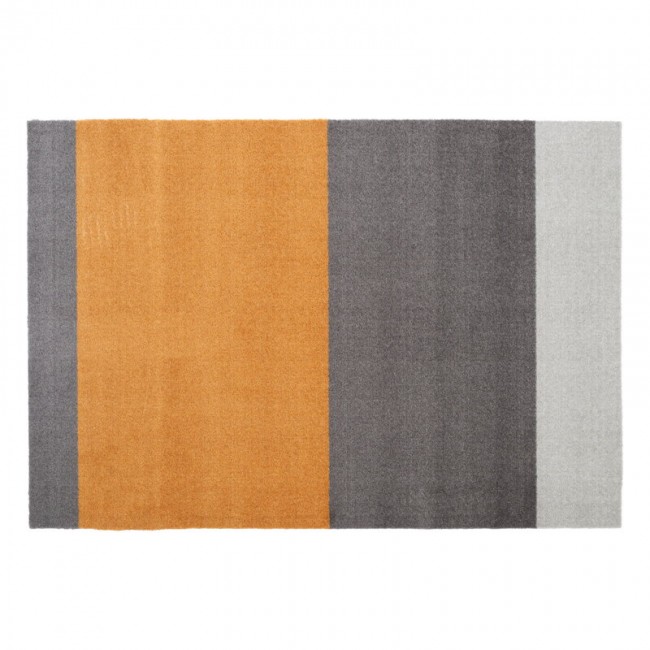 TICA COPENHAGEN 티카 코펜하겐 스트라이프S horizontal floor mat 60 x 90 cm grey - muted 엘로우 TC10040