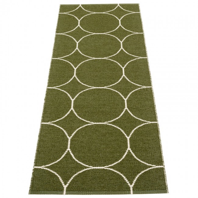 PAPPELINA 파펠리나 Boo 러그 70 x 200 cm 다크 olive - vanilla PEBOO1J720